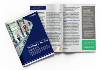 Cover of the PreSight report titled 'Four BBA/AML Trends To Be Aware of Heading Into 2026'.